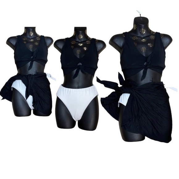 Robin Piccone 3 piece Bikini set PLUS FREE Bonus Wrap all NWT 3 pc total DEAL